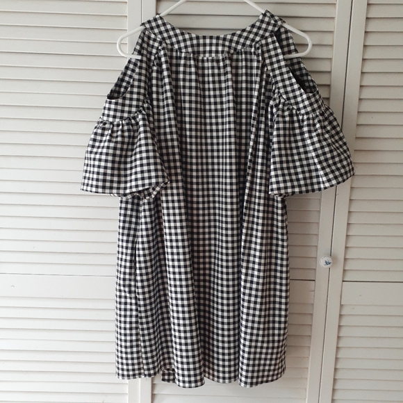 Zara Dresses & Skirts - Women's Shoulderless Puffy-Sleeve Highneck Modest Zara Dress Size M